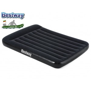 BESTWAY 67462 - Надуваем матрак, ДВОЕН с вградена помпа на 220V, Размери: 191 x 137 x 30 cm, Цвят: Син