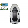 OMEGA - Надуваема ДВУМЕСТНА гребна рибарска лодка с оребрено дъно 250 LSPT Active Plus с размери 249x125cm, Товароносимост: 220 кг, Цвят: светло сив