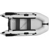 OMEGA - Надуваема ДВУМЕСТНА моторна рибарска лодка с надуваемо твърдо дъно 260 M Standard Air Deck с размери 260x130cm, Товароносимост: 230 кг, Цвят: светло сив