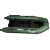 OMEGA - Надуваема ДВУМЕСТНА моторна рибарска лодка с оребрено дъно 260 M Standard Edition  с размери 260x130cm, Товароносимост: 230 кг, Цвят: светло зелен, стандартен