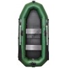 OMEGA - Надуваема ДВУМЕСТНА гребна рибарска лодка с оребрено дъно 270 LST PS Pro с размери 270x120cm, Товароносимост: 270 кг, Цвят: светло зелен, стандартен