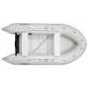 OMEGA - Надуваема ДВУМЕСТНА моторна рибарска лодка с оребрено дъно 290 MV-GA Premium Edition с размери 290x135cm, Товароносимост: 300 кг, Цвят: светло сив, сиви аксесоари